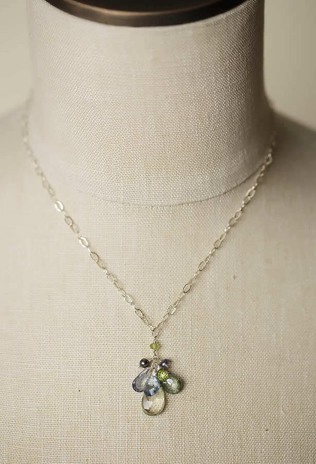 Anne Vaughan Designs - Tranquility Cluster Drop Necklace